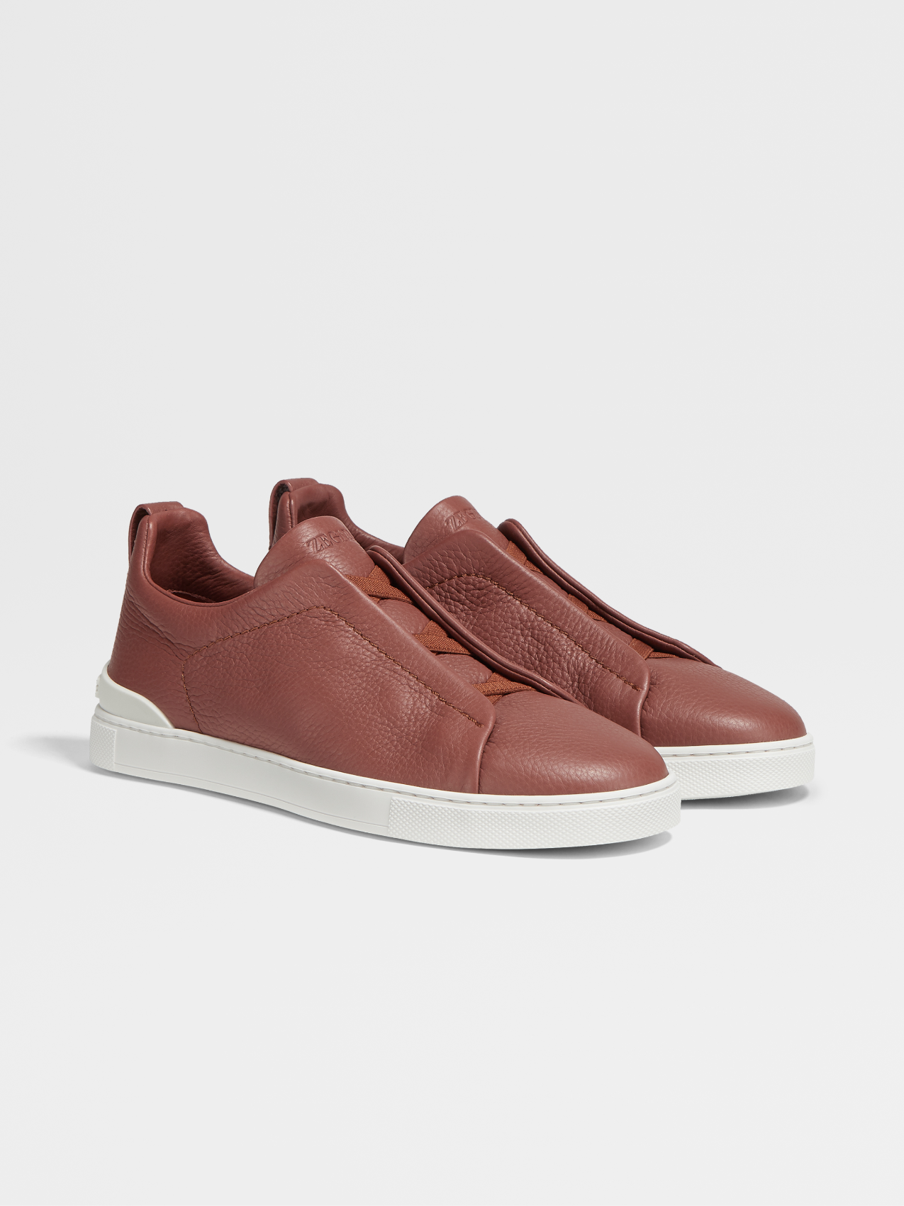Red Deerskin Triple Stitch™ Low Top Sneakers